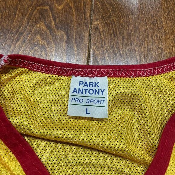 Park Anthony Vintage Atlanta Hawks Promo Jersey Yellow Red Women's Size Large - Picture 5 of 7